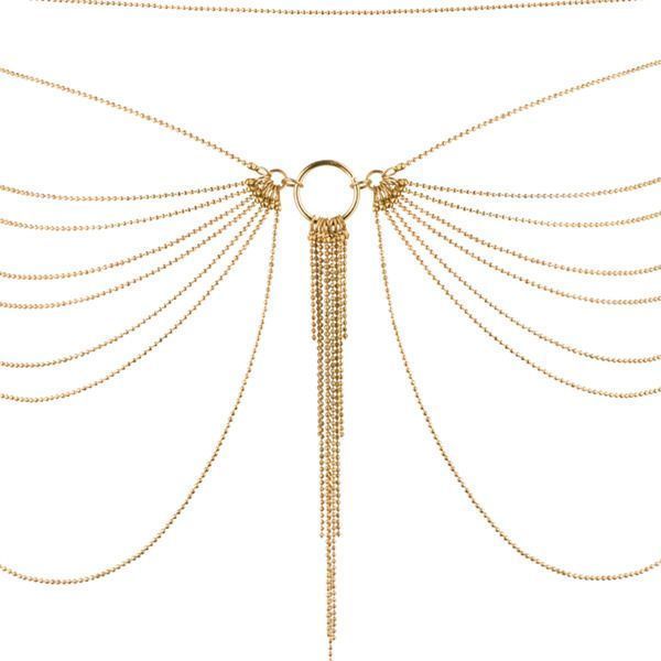 Ланцюжок на трусики або ліф Bijoux Indiscrets MAGNIFIQUE Waist Chain, прикраса на тіло, Gold