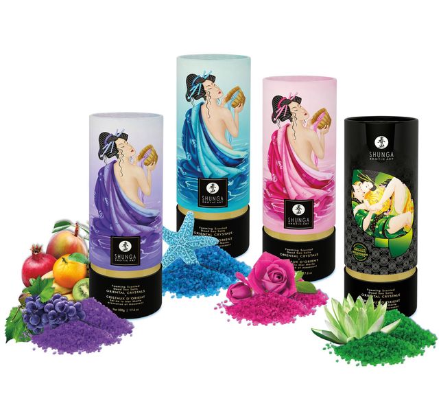 Пінлива сіль для ванни Shunga Dead Sea salt Oriental Crystals — Ocean Temptations (500 г), сіль Мерт SO6894 SafeYourLove