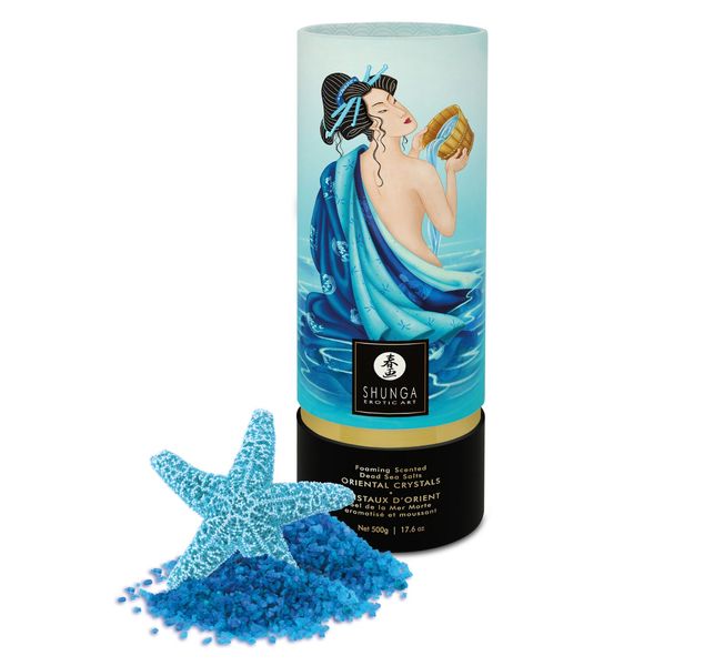 Пінлива сіль для ванни Shunga Dead Sea salt Oriental Crystals — Ocean Temptations (500 г), сіль Мерт SO6894 SafeYourLove