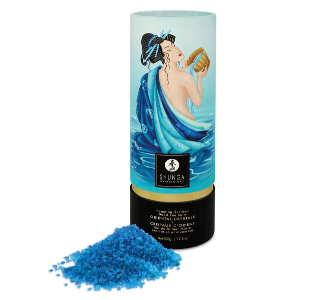 Пінлива сіль для ванни Shunga Dead Sea salt Oriental Crystals — Ocean Temptations (500 г), сіль Мерт SO6894 SafeYourLove