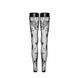 Sexy open toe stockings L F243 Noir Handmade, with patterns, black