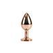 Gold CHISA MATRIX MONT gold anal plug with multi-colored stone, size M