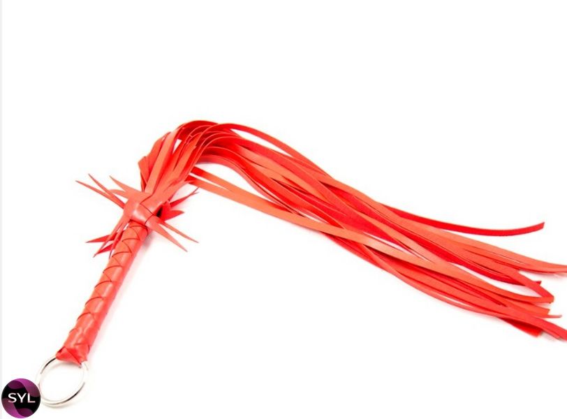 Флогер з квіткою DS Fetish Flogger L red with flower 292000104 SafeYourLove