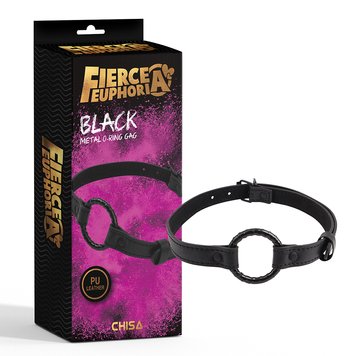 Кляп кільце Black Metal O-Ring Gag Fierce Euphoria Chisa, Черный CH30632 SafeYourLove