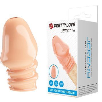 Насадка на головку члена Pretty Love Jeremy беж, 3.6 х 7 см BI-026249 фото
