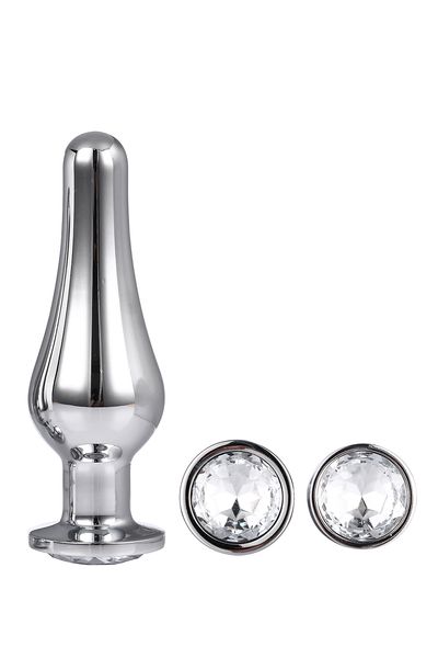 DT21874 набір анальних пробок конічної форми Dream Toys GLEAMING LOVE PLEASURE SET SILVER DT21874 SafeYourLove