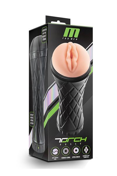 T331090 Мастурбатор в колбі Вагіна M FOR MEN the TORCH PUSSY VANILLA/Чорний T331090 SafeYourLove