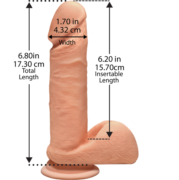 Фаллоимитатор Doc Johnson The D - Perfect D - 7 Inch With Balls - ULTRASKYN, диаметр 4,5 SO1576 фото