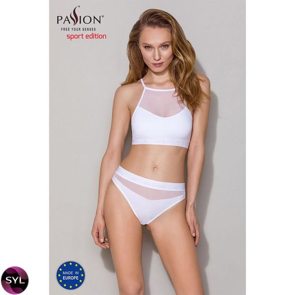 Спортивний топ з прозорою вставкою Passion PS006 TOP white, SO4245 SafeYourLove