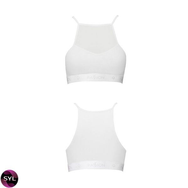 Спортивний топ з прозорою вставкою Passion PS006 TOP white, SO4245 SafeYourLove