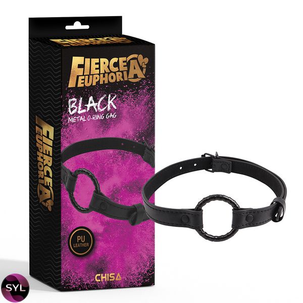 Кляп кільце Black Metal O-Ring Gag Fierce Euphoria Chisa, Черный CH30632 SafeYourLove