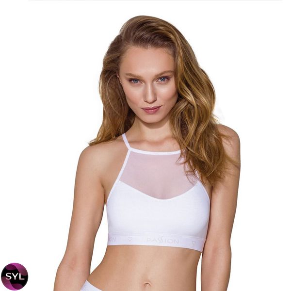 Спортивний топ з прозорою вставкою Passion PS006 TOP white, SO4245 SafeYourLove