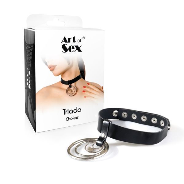Чокер из натуральной кожи Art of Sex - Triada, цвет SO9973 фото