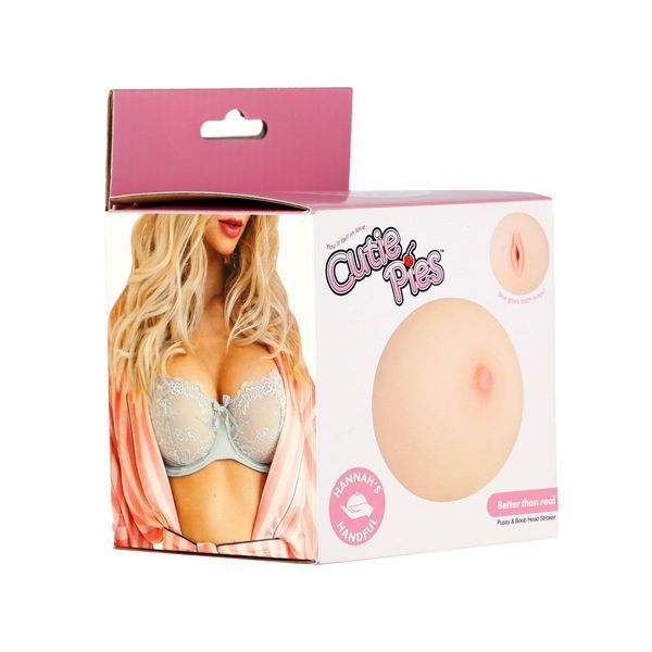 Мастурбатор-груди Cutie Pies Hannah's Handful - Pussy & Boob, глибина 9,9 см, віброкуля в подарунок SO7757 SafeYourLove