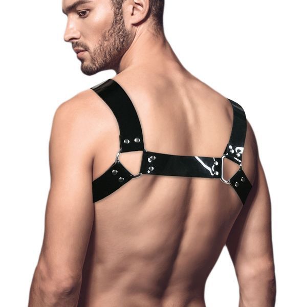 Feral Feelings Men's Chest Harness - Bulldog Harness, color Black
