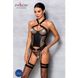 Сетчатый комплект корсет с халтером, съемные подвязки и трусики Passion Amanda Corset black SO5318 фото 3