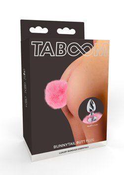 Анальная пробка с кроличьим хвостиком Taboom Bunnytail Buttplug, розовый TB17138 фото