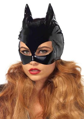Виниловая маска женщины-кошки Leg Avenue Vinyl Cat Woman Mask O/S LA1013S фото