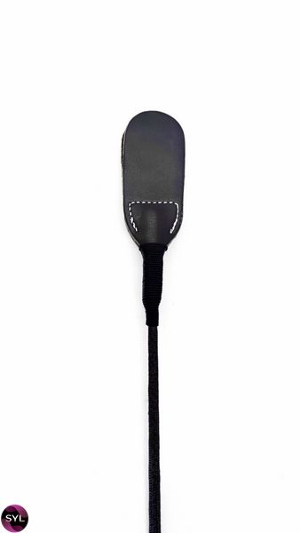 Стек DS Fetish екошкіра Whip PU Leather riding crop, чорний, 46 см 292401134 SafeYourLove