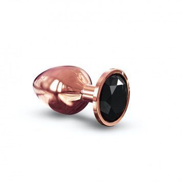 Золотая металлическая анальная пробка с украшением в виде кристалла Dorcel - Diamond Plug, размер L