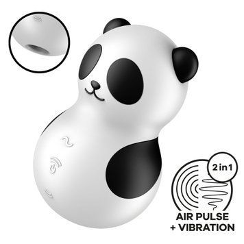Вакуумний стимулятор з вібрацією Satisfyer Pocket Panda, 12 режимів вібрації, 11 рівнів вакууму SX2176 SafeYourLove
