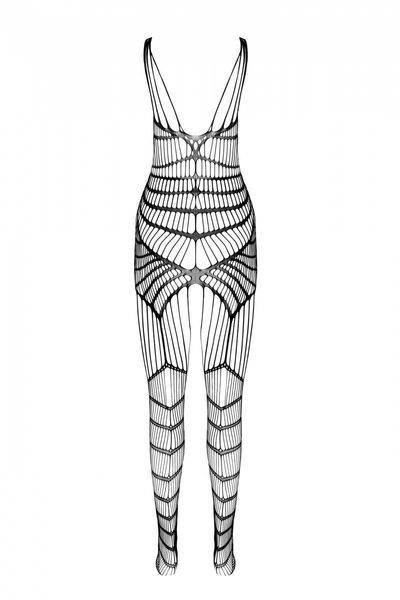 Bodystocking w kolorze z ażurowym splotem w pionie Casmir CA004, kolor Nude