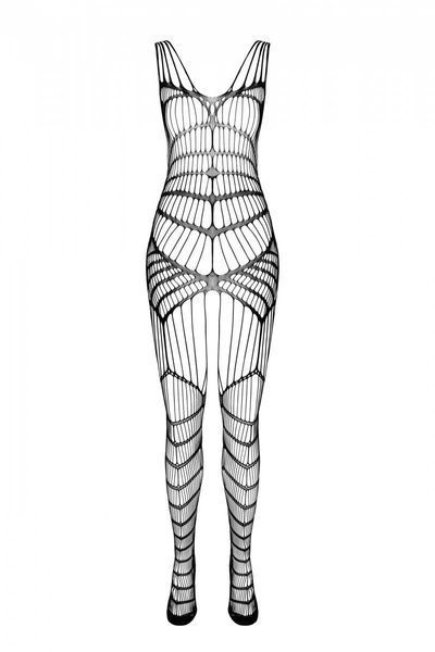 Bodystocking w kolorze z ażurowym splotem w pionie Casmir CA004, kolor Nude