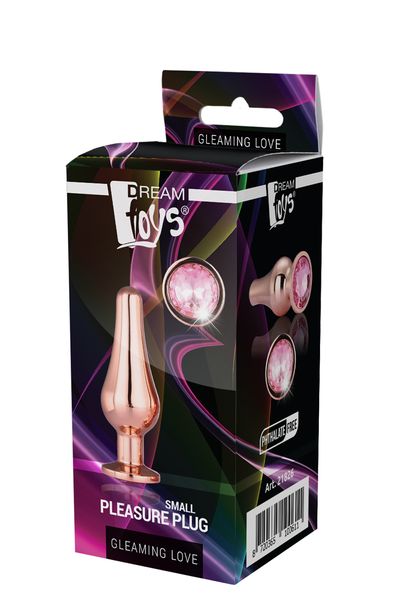 DT21826 Анальная пробка конической формы Dream Toys GLEAMING LOVE ROSE GOLD PLEASURE PLUG S DT21826 фото