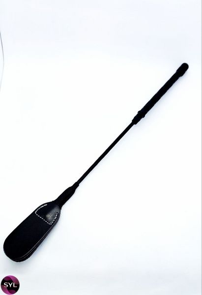 Стек DS Fetish екошкіра Whip PU Leather riding crop, чорний, 46 см 292401134 SafeYourLove