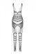 Bodystocking w kolorze z ażurowym splotem w pionie Casmir CA004, kolor Nude