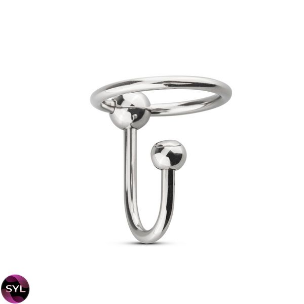 Уретральная вставка с кольцом Sinner Gear Unbendable — Sperm Stopper Solid, диаметр кольца 2,6 см SO4583 фото