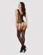 Бодистокинг Obsessive Bodystocking F221 , силуэтный цветочный рисунок, имитация чулок SO7228 фото 4