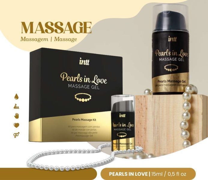Набор для интимного массажа Intt Pearls in Love, 15 мл, с гелем и жемчужным ожерельем IN15370 фото