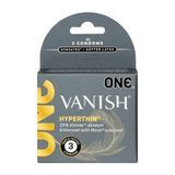 Презервативи ONE Vanish Hyperthin, 3 шт, ультратонкі, зі змазкою, картонне паковання SX0780 SafeYourLove