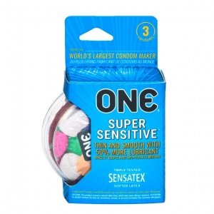 Упаковка 3шт ONE Super Sensitive UCIU000448 SafeYourLove