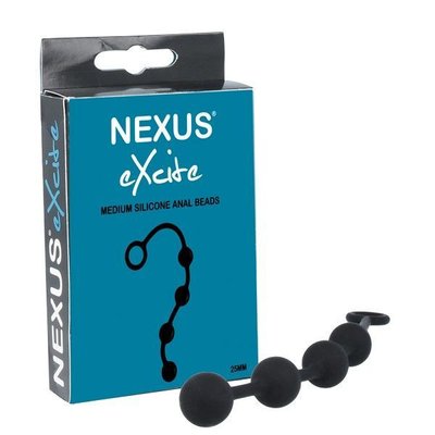 Анальні кульки Nexus Excite Medium Anal Beads, силікон, макс. діаметр 2,5 см SO3071 SafeYourLove