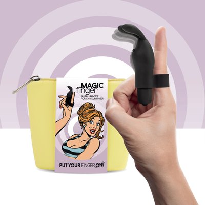 Вібратор на палець FeelzToys Magic Finger Vibrator Black SO4436 SafeYourLove