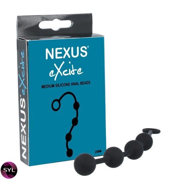 Анальні кульки Nexus Excite Medium Anal Beads, силікон, макс. діаметр 2,5 см SO3071 SafeYourLove