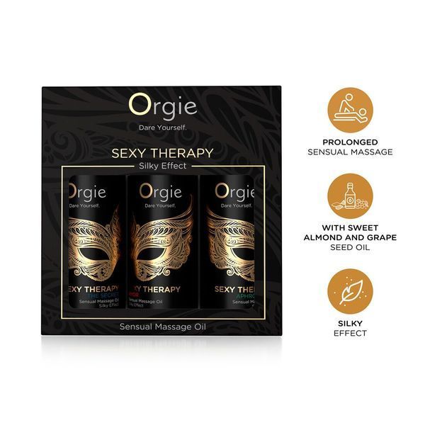 Zestaw olejk&oacute;w do masażu Orgie &ndash; kolekcja Sexy Therapy w rozmiarze mini (3 x 30 ml)