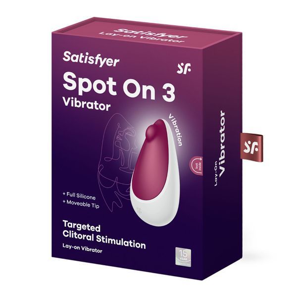 Wibrator Satisfyer Spot On 3 Berry, kompaktowy i mocny, 12 tryb&oacute;w