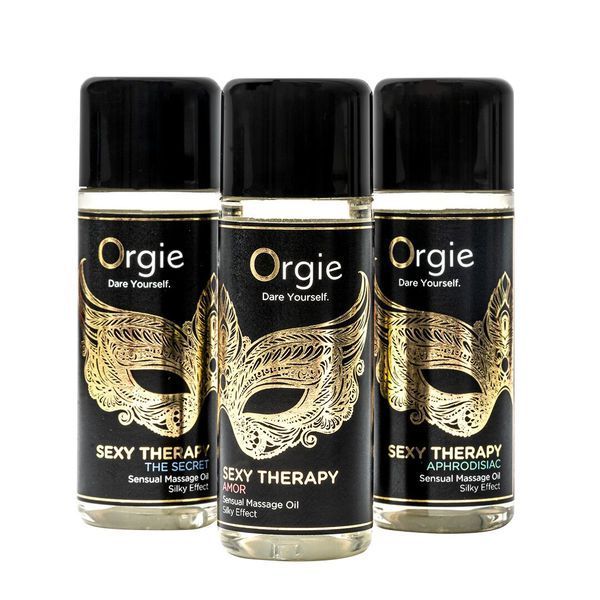 Zestaw olejk&oacute;w do masażu Orgie &ndash; kolekcja Sexy Therapy w rozmiarze mini (3 x 30 ml)