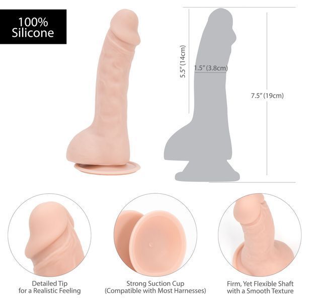 Изогнутый фаллоимитатор на присоске ADDICTION &mdash; BRAD 7,5&Prime; Dildo With Balls SO5584 фото